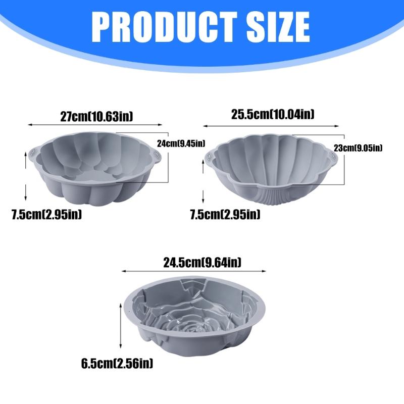 High Temperatures Resistant Silicone Chocolate Mould Shell and Flower Mousse Cake Molds Dessert Baking Accessories