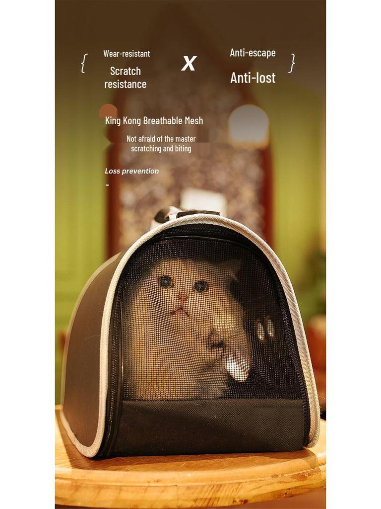 Portable Pet Carrier: Breathable Space Capsule Crossbody Backpack for Cats and Dogs
