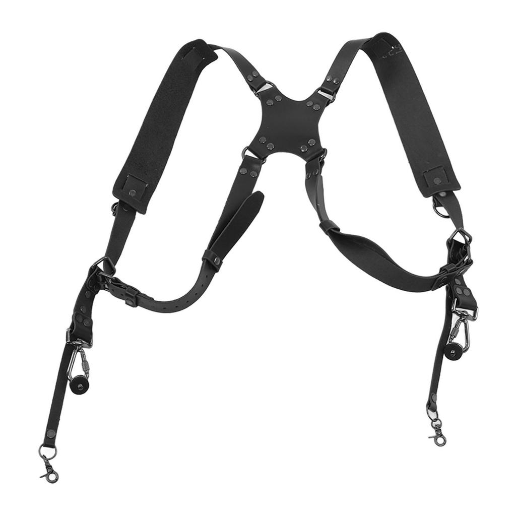 Kamera Doppel-Schultergurt Verstellbarer Leder Doppel-Schulter Schnellverschluss Kamera-Gurt Outdoor