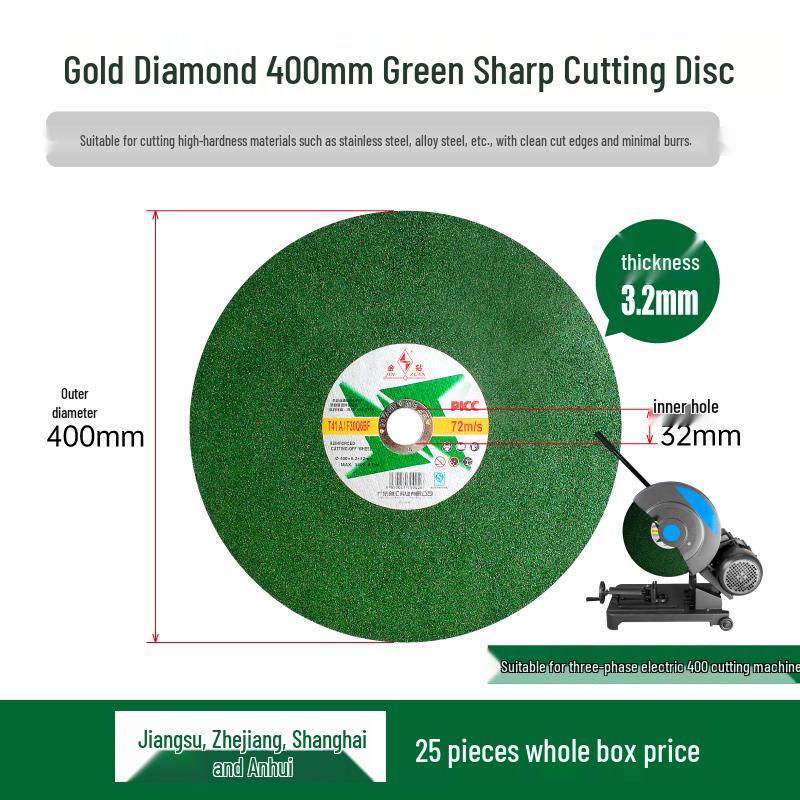 Gold Diamond 14"-16" Cutting Disc, 350mm Metal & Stainless Steel Grinding Wheel for Cutting Iron & Steel, 400mm Sanding Saw Blade