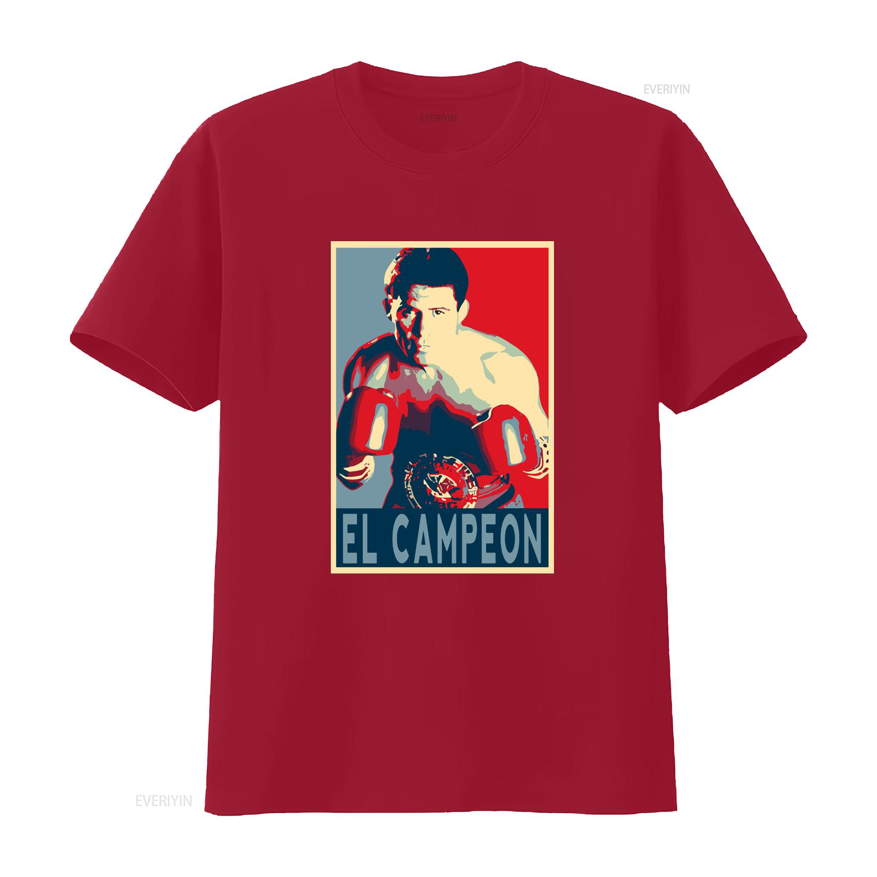 

Julio Cesar Chavez El Campeon Mens Black T Shirt Size S 5XL vintage Washed Casual Top For Everyday Wear Breathable streetwear S
