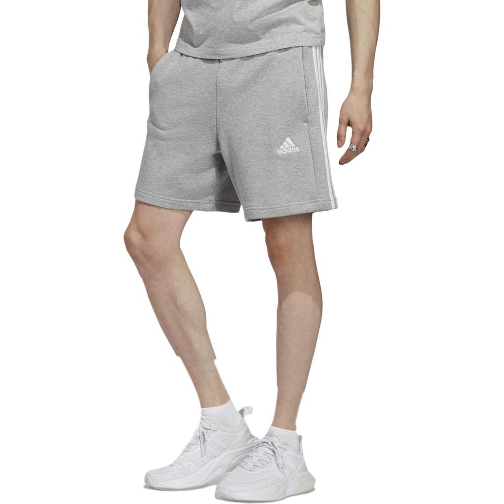 adidas Essentials French Terry 3 Stripes Shorts Men Shorts Gray IC9437
