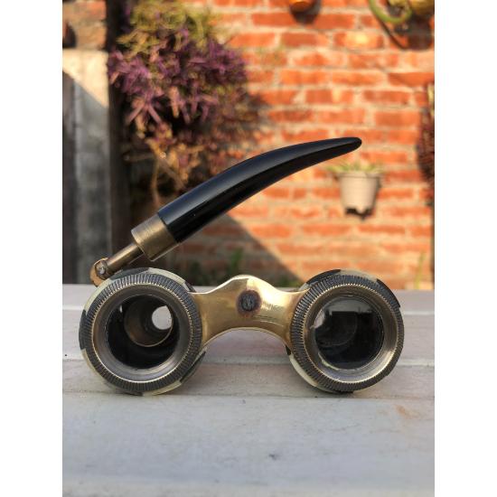 Starožitný vintage mosazný binokulární binokulární perleťový starožitný dárek z opery
