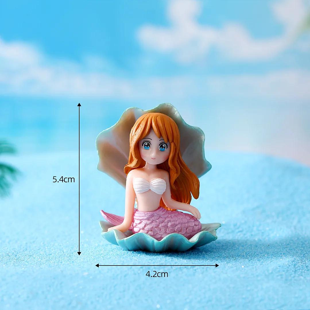 

Mini Cartoon Mermaid Figurines for Aquarium Fish Tank Decor Micro Landscape DIY Resin Crafts Ornaments