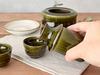 Tableware East Sake Set Gift Set: Sake Warmer & 2 Sake Cups (Fresh Green Design), Pair Gift Set, Boxed, Japanese Tableware, Gift Wrapping Available