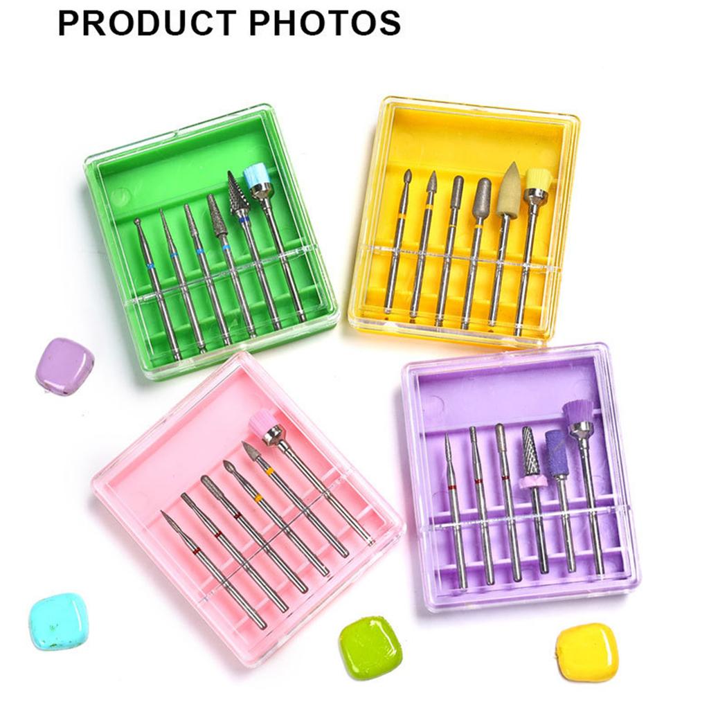 Nail Art Equipment Nail Bits for Nail Drills with Storage Case Travel Friendly Polish Removal for Milling Machines