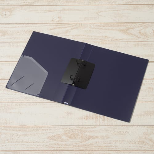 Plus 2 Ring File Super Economy FC-101RF A4-S Vertical Navy 83-011