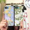 Anti-knock Wrist Strap Phone Case For Itel A25/A35/A25 Pro Ring Back Cover Silicone Dirt-resistant Phone Holder Flower