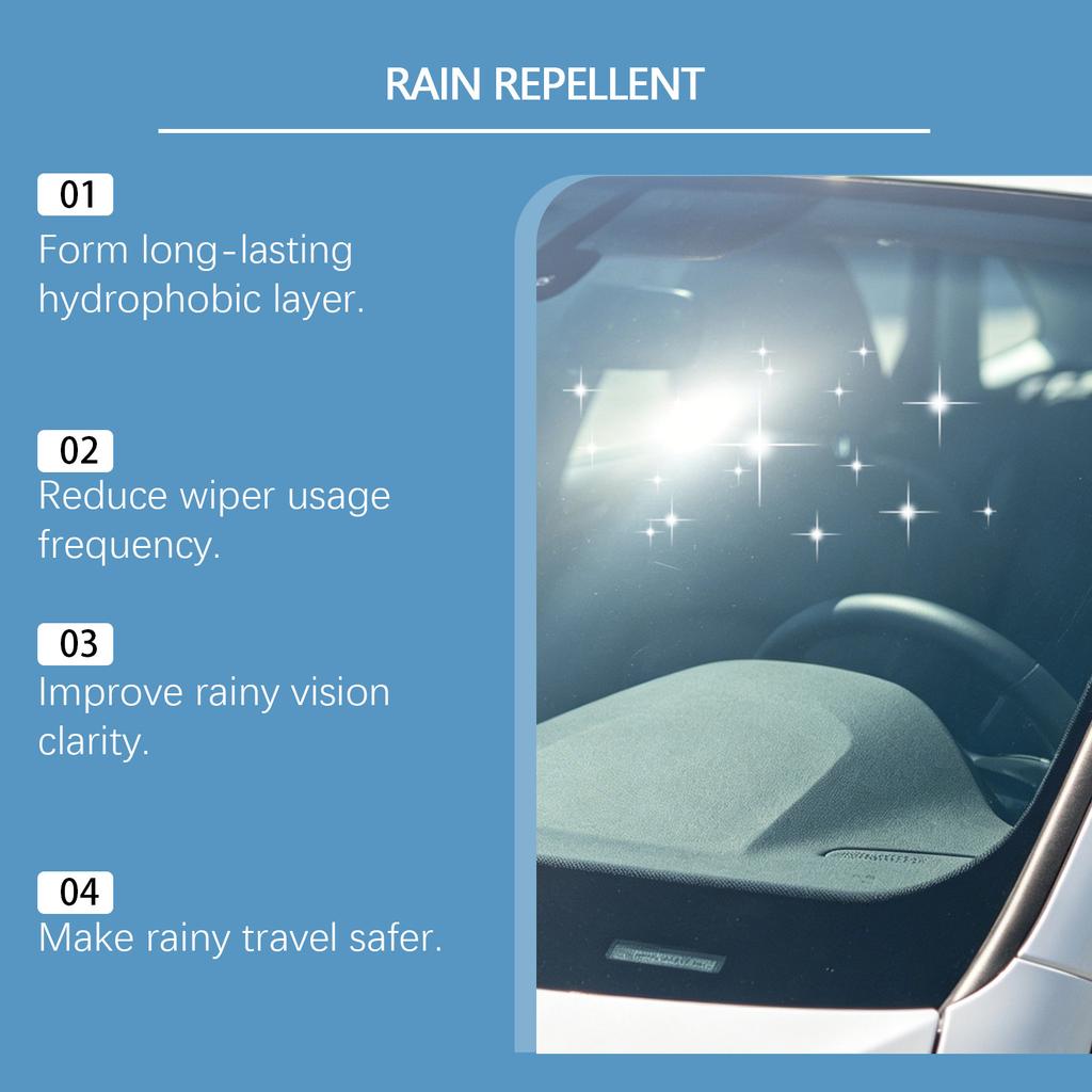100ml Car Glass Rain Repellent Spray Windshield Rearview Mirror Anti Rain Agent Hydrophobic Coating Liquid Driving Vision Cleaner