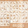 66-Piece Reusable Horse Pattern Painting Stencils for DIY Crafting On Wood, Walls, Stone, and Canvas