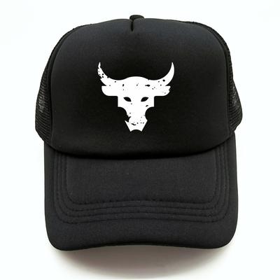 Dwayne Johnson Brahma Bull Tattoo Trucker Cap Unisex Baseball Caps Cool Summer Mesh Net Dwayne Johnson Hat Snapback Hats MZ-440