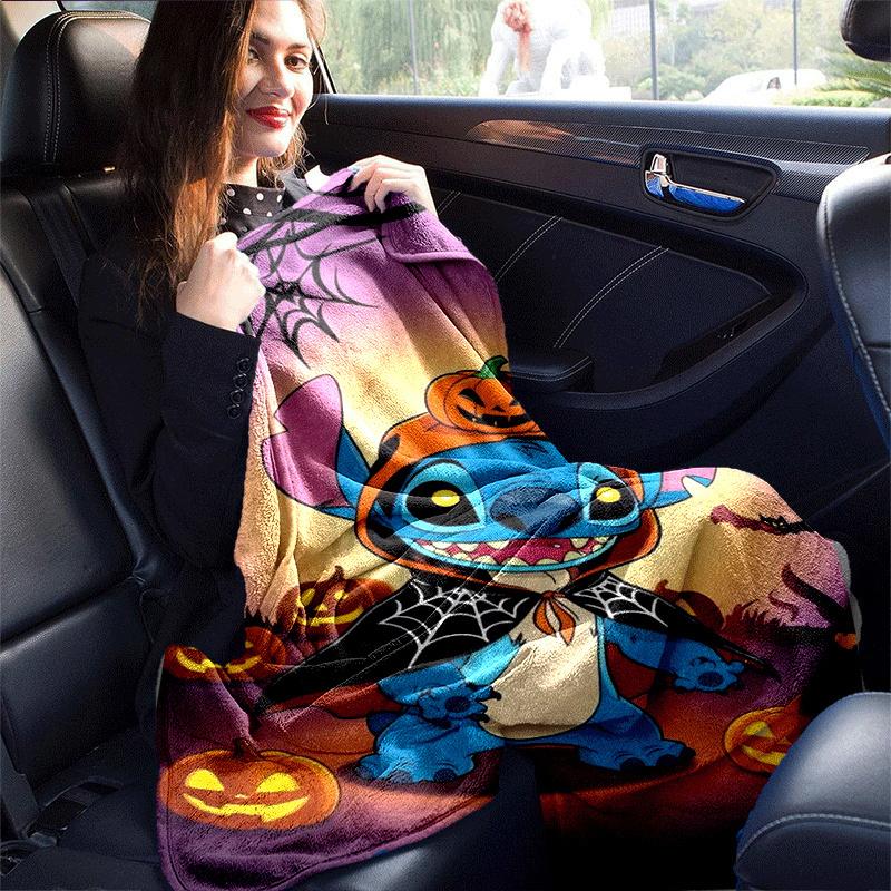 1pc Stitch Printing Blanket - Soft, All-Season Throw for Office Blanket,Personalized Gift with Adorable Cartoon Design