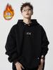 Men's Trendy Plush Embroidered Hoodie: Winter-Ready, Heavyweight, High-Street Style, Versatile Loose Fit for Couples.