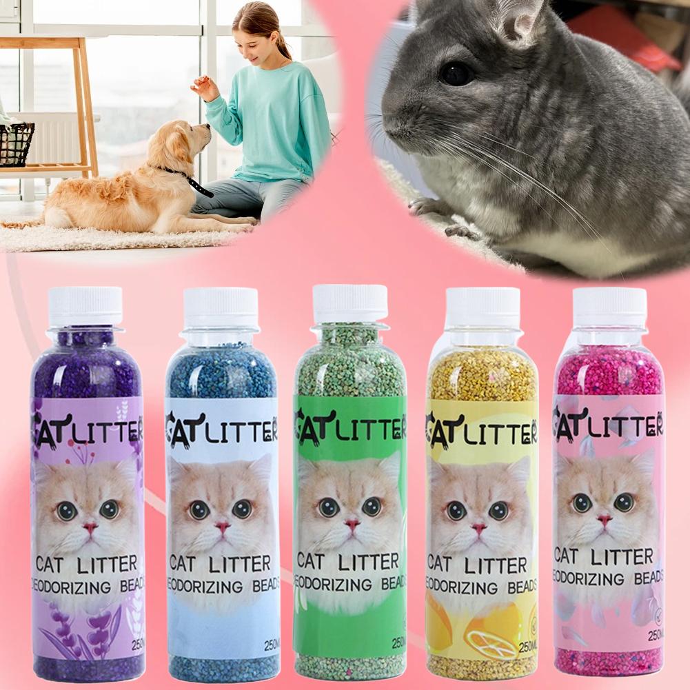 Fresh Scent Cat Litter Deodorizer Beads - Natural Plant-Based Odor Eliminator For Clean & Fragrant Pet Environments Remove Odors