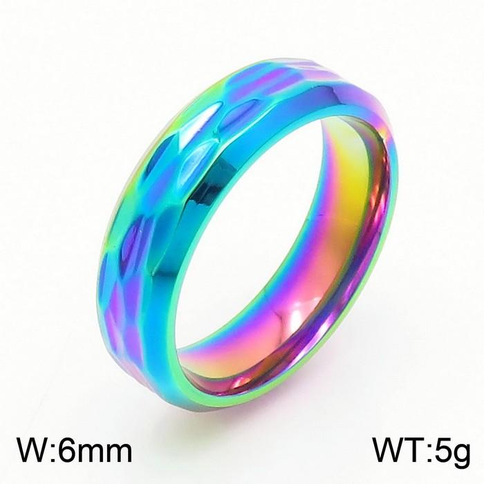 Trendy Stainless Steel Couple's Ring Simple Colorful/Gold Color Finger Ring Love Round Charm Anillos Wedding Party Jewelry