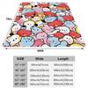 Large Cute Cartoon Character Print Throw Blanket For Kids Bedding Home Decor Sweet Pastel Dreams 150X200Cm