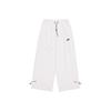 Solid Woven Loose Fit Drawstring Cuffed Pants Spring Women Pants Gray DJ1077-072