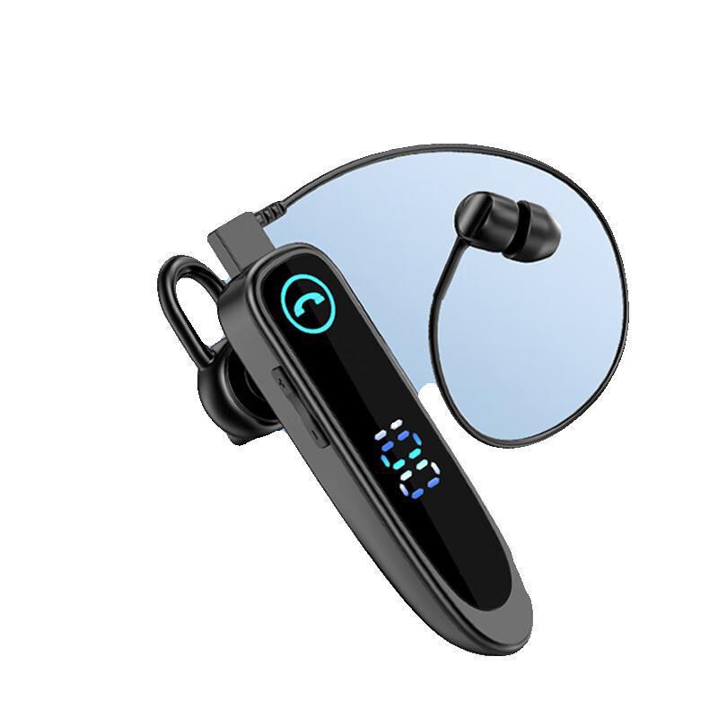2025 Wireless Bluetooth Single Ear Hook Earphone with Long Battery Life - Ideal for Drivers and Deliveries