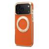 Senior Genuine Leather iPhone 17 Pro Max Electroplated Magnetic Case with Stand