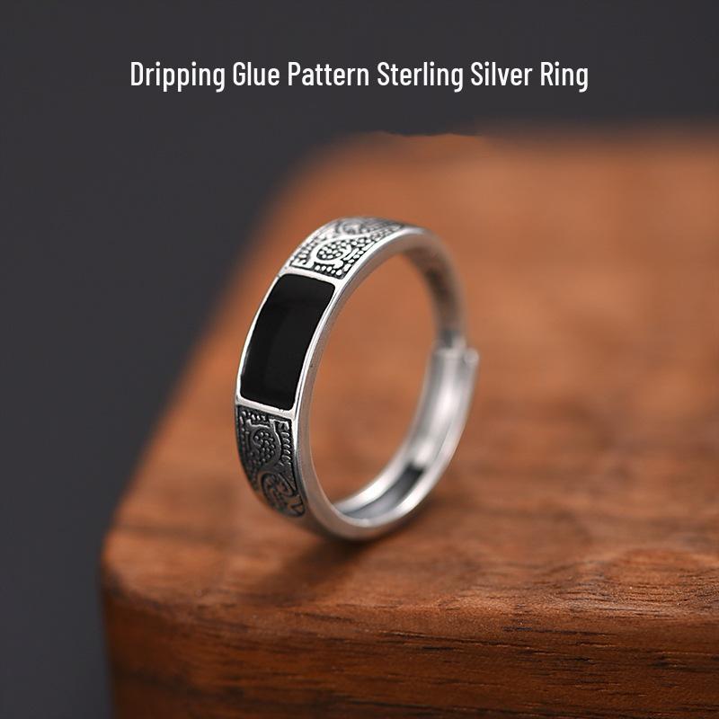 Yin Taifei Retro Versatile Thai Silver Ring for Men and Women - Fashionable Index Finger Band with a High-End Individualistic Feel