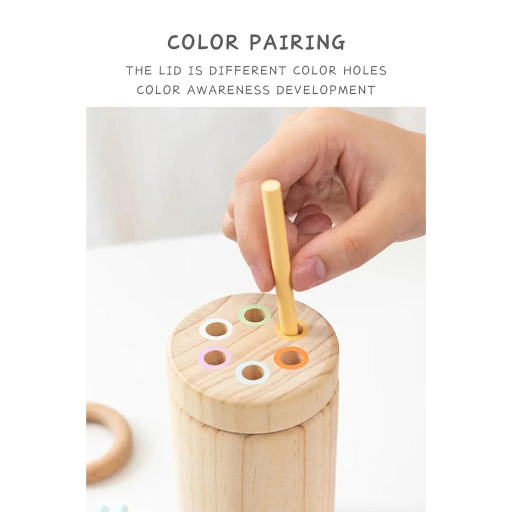 Children Color Matching Stick Balance Games Fine Motor Training Color Sorting Puzzle Learning Board Game Montessori Sensory Toys
