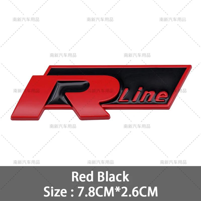RUNTB1 VW 2026 Hot 3D Metal R Line Logo Rline Car Emblem Badge Sticker Trunk Decals For Volkswagen Polo Passat Sagitar Magotan Jetta Be