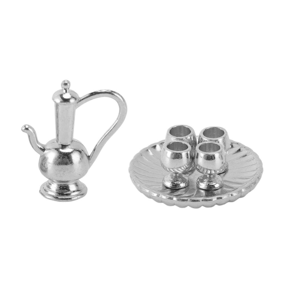 2 Sets 1:12 T Cup Set Light Luxury Exquisite Vivid Miniature T Cup Set for Accessories