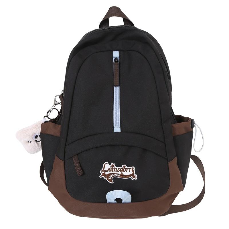 Wenyi Fan cute contrasting colors large-capacity student schoolbag new outdoor college style backpack