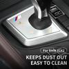 BWP1 Car Sticker Hot For BMW For BMW X1 X2 F48 F39 Carbon Black Car Gear Panel Cover Trim Gear Shifter Knob Boot Cover Auto Interior