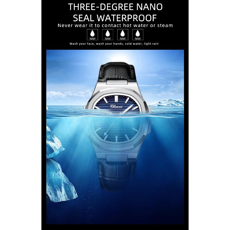 CHENXI New Luxury Business Man Wristwatch Waterproof Luminous Date Watch For Men Quartz Clock Leather Men's Watches Reloj