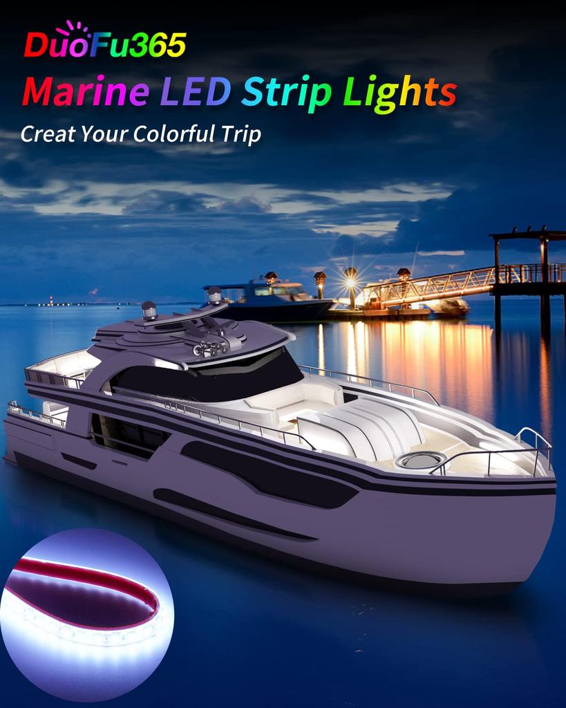 DUOFU365 LED Tape Light, Car LED Tape, Footlight, Interior, Boat,