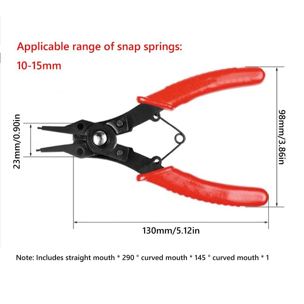 4-in-1 Circlip Plier Carboon Steel Multifunctional Snap Ring Pliers Set Anti Slip Easy To Operate Retaining Ring Pliers