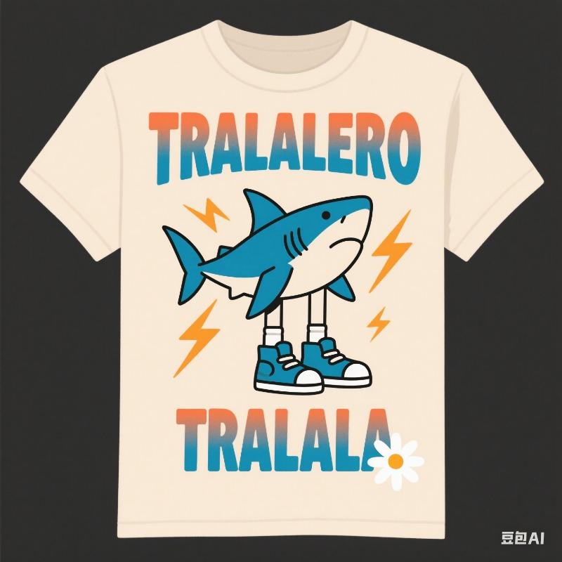 Tralalero Tralala Kids T-shirt Tungtung Sahur Brainrot Anime Tees Boy Girl Summer Short Sleeve Cotton Tops Children Clothes Gift