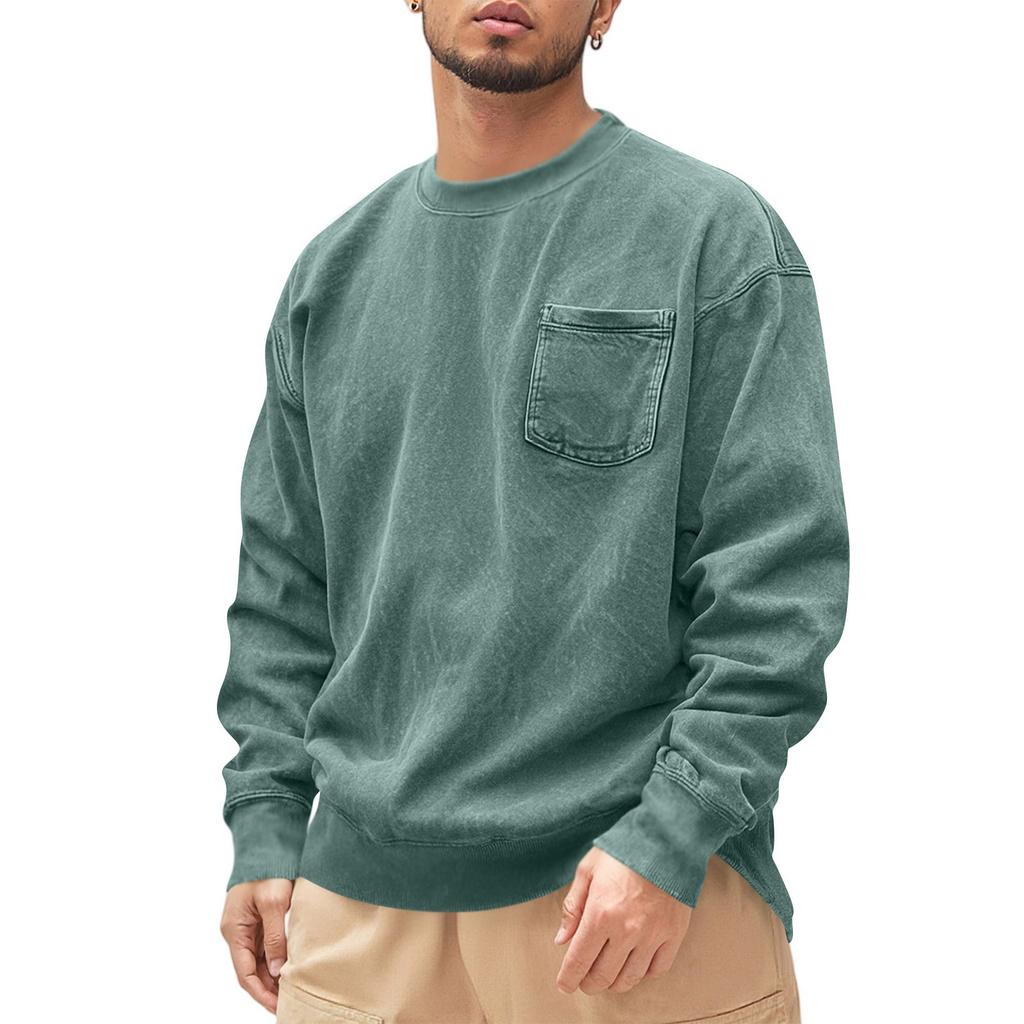 Men's  Trend  Loose  Round Neck  Hoodie  Long Sleeves  Leisure