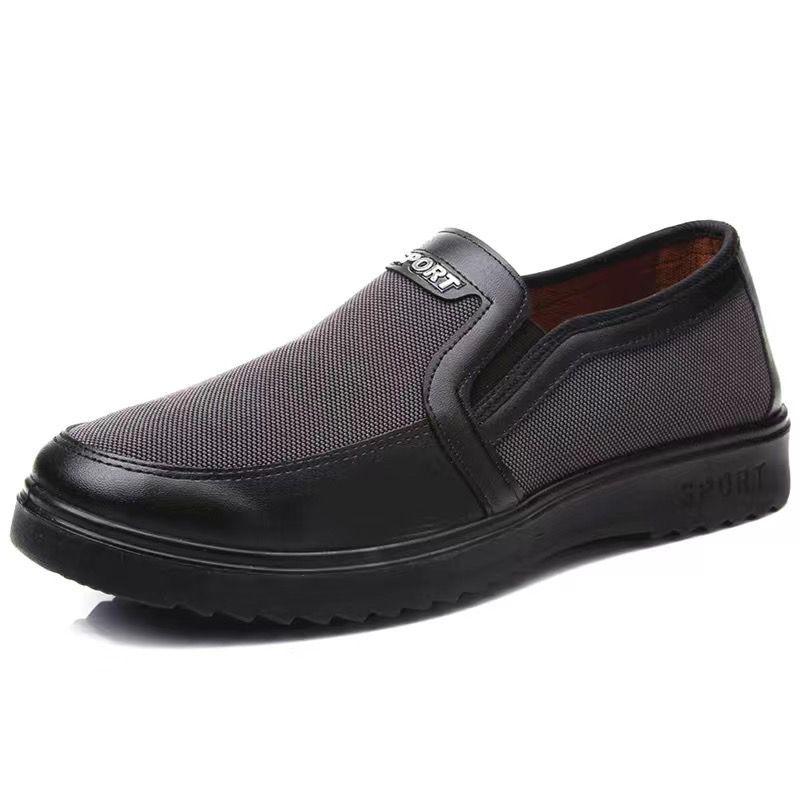 Old North Cloth Shoes In the Elderly Men's Single Shoes Spring and Autumn Non-slip Casual Shoes Dad Shoes Soft Sole Breathable Elderly Shoes