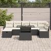 Ensemble de Canapé de Jardin de 8 Pièces avec Coussins Noir Rattan Poly, Canapé de Jardin 2 Places avec Rangement &amp; Coussins 3361136