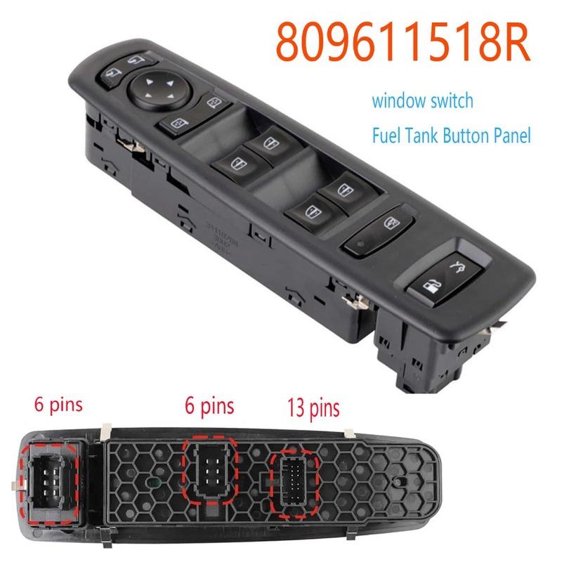 For Renault Latitude L70 Talisman Samsung SM5 SM7 Front Left Electric Window Control Switch Fuel Tank Button Panel 809611518R