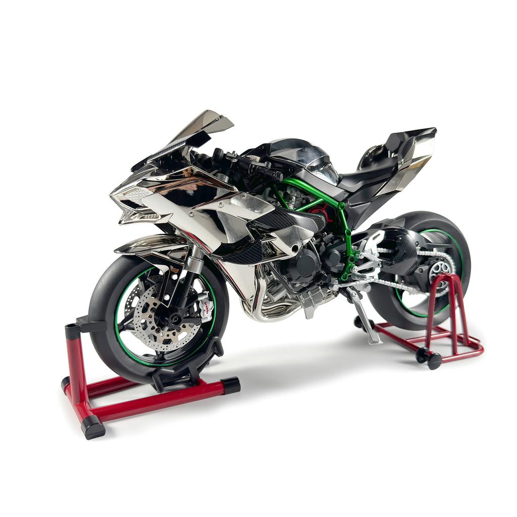 2026 XLG Super-Sized New 1:6 Kawasaki Ninja H2R Superbike - Alloy Model with Ignition Start & Realistic Smoke Effect Collectible Gift Model