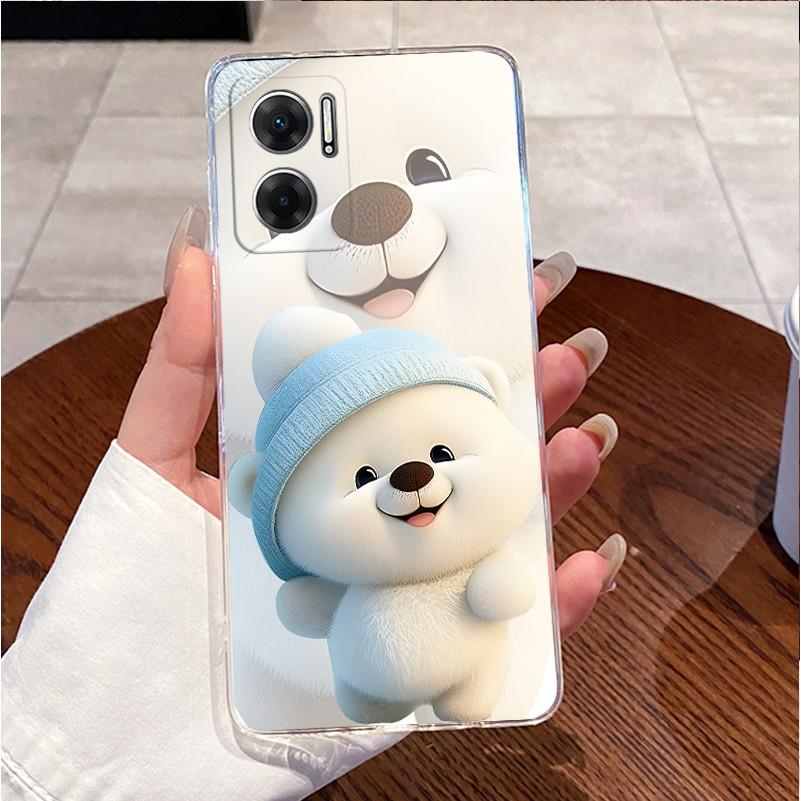 Cover For Redmi 10 5G 2022 Case Redmi Note 11E Clear Luxury Cute Love Rabbit Funny Cool Soft TPU Silicone Phone Case 22041219G
