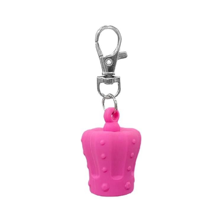 Lip Balm Keychain Caps Stylish Lip Balm Lid Key Holder Essential Key Accessory Silicone Texture Suitable for Women Girl