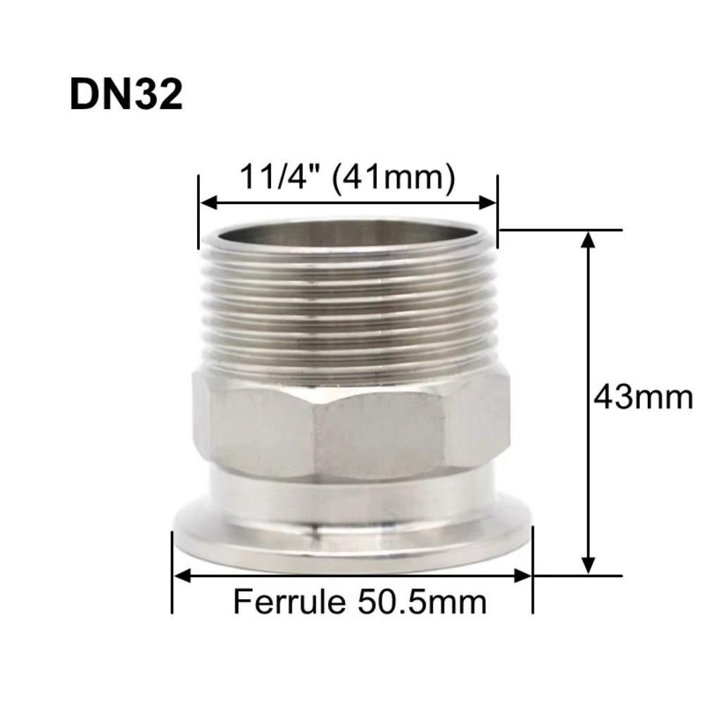 Sanitary Grade Triple Clamp Adapter SS304 Stainless Steel Sanitary Grade Fitting Fluid Systems