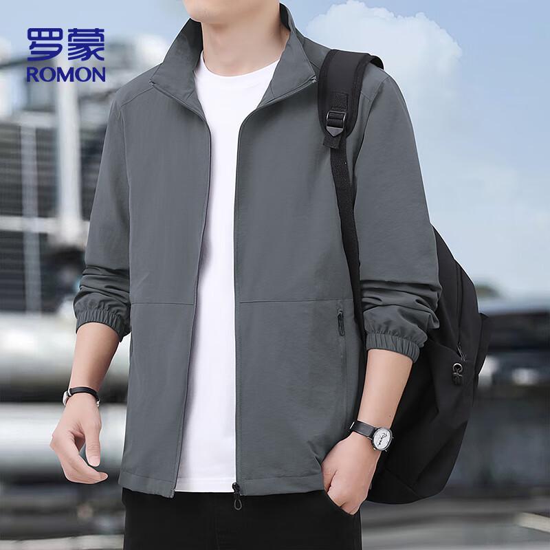 ROMON Men's Business Casual Stand-Collar Jacket LH03