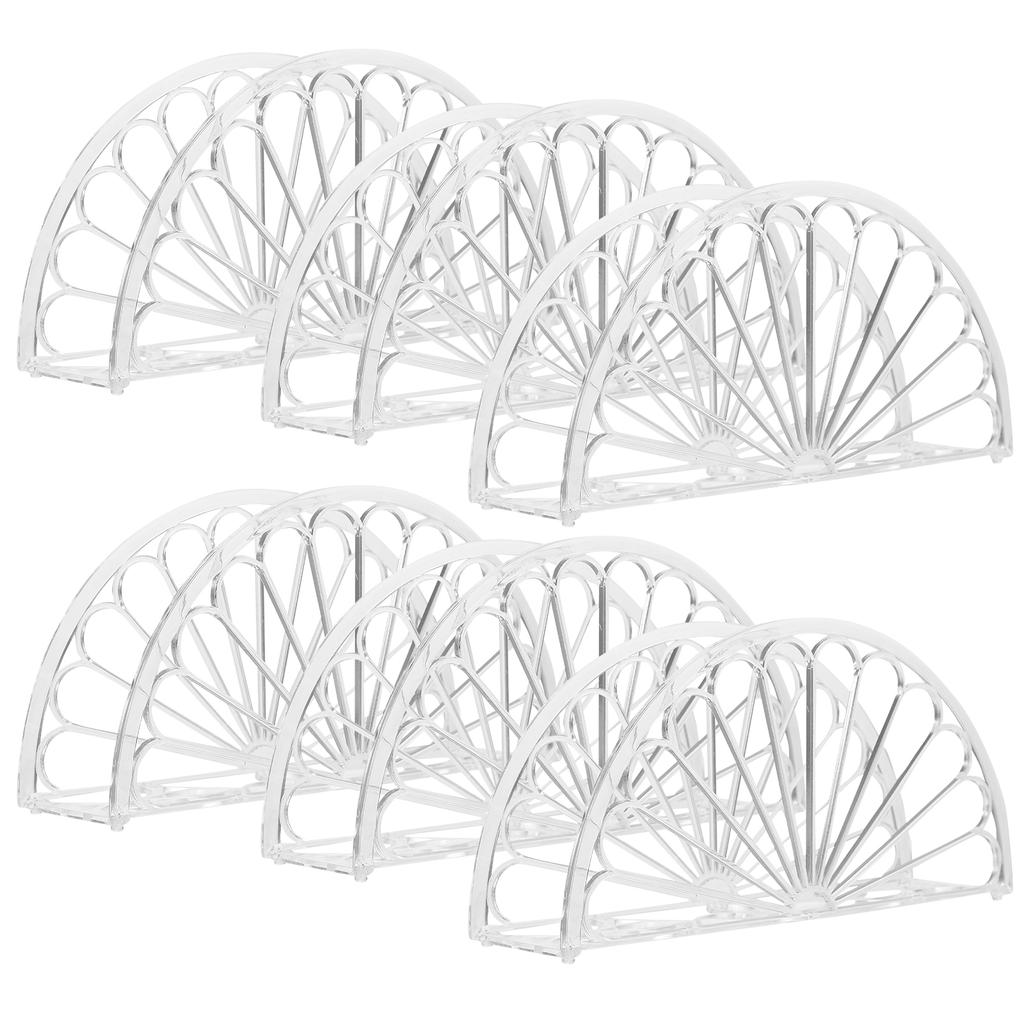 6 ks Držák na ubrousky ve tvaru pomerančového segmentu Dávkovač Ubrousek Domácí dekorace Průhledný Stolní Úložný box na papír