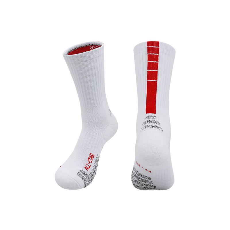 Professional Basketball Socks Non-Slip Sweat-Absorbing Deodorant Towel Bottom Sports Socks Adult Breathable Medium Tube Training Socks