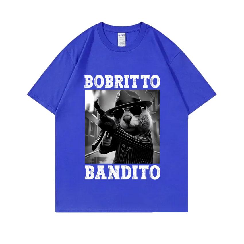 Bobritto Bandito Funny Beaver Meme T-shirt Men's Clothing Summer O-Neck Short Sleeve Tees Casual Humor Tops Cozy Cotton T Shirts