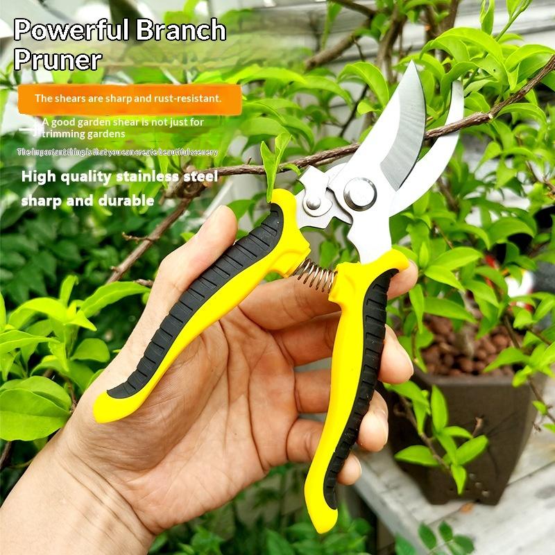 1 st Rostfritt Stål Raka/Böjda Blad Knoppar Kryddväxter Blommor Sax Trädgårdsarbete Handbeskärare Beskärningssax Klippsax