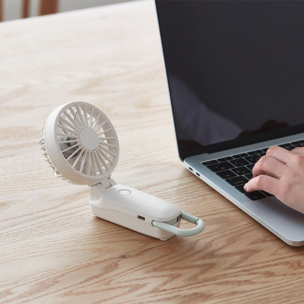 RHYTHM Sanrio Characters Collaboration Mobile Handheld High Powerful Portable Fan Fan, USB-C, Airflow, 3-Way Wind, (My Melody)