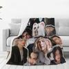 Hyunjin Collage Blankets Flannel Warm Sofa Throw Blankets For Couch Bedding Outdoor Throws Bedspread Quilt