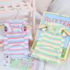 2023 New Pet Clothes Spring and Summer Wholesale Dog Skirt Dog Clothes New Clothing Striped Flower Vest