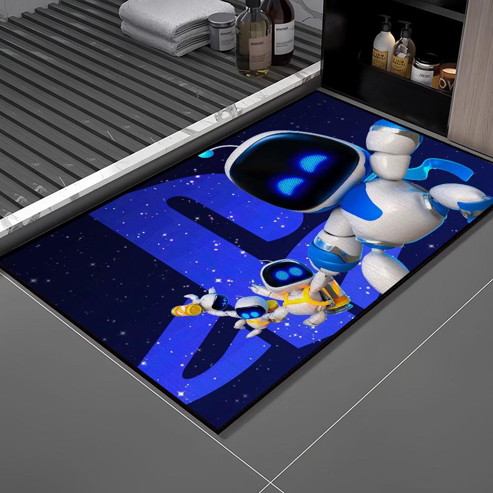 Cute A-AstroS Bot Game Door Mat Welcome Entrance Balcony Bathroom Floor Non-slip Rug Bedroom Carpet Home Decoration